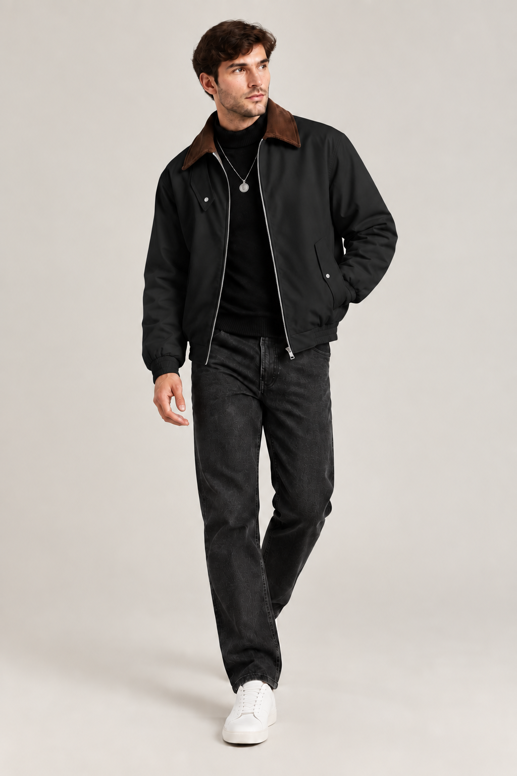 Same pose, black jacket